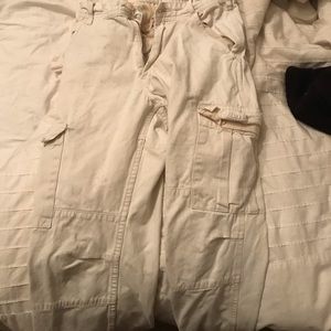 White brandy melville cargo jeans!